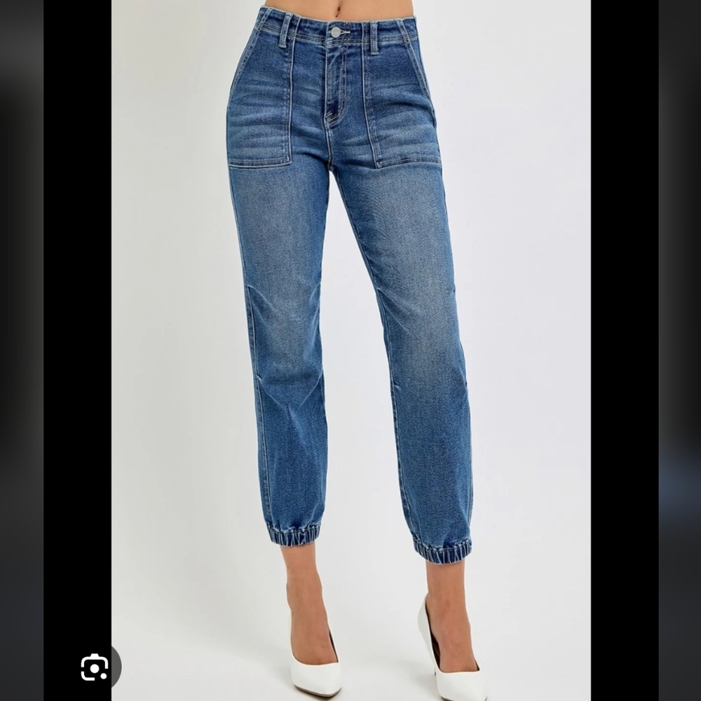 Risen high rise ankle jogger jeans womens 29 EUC